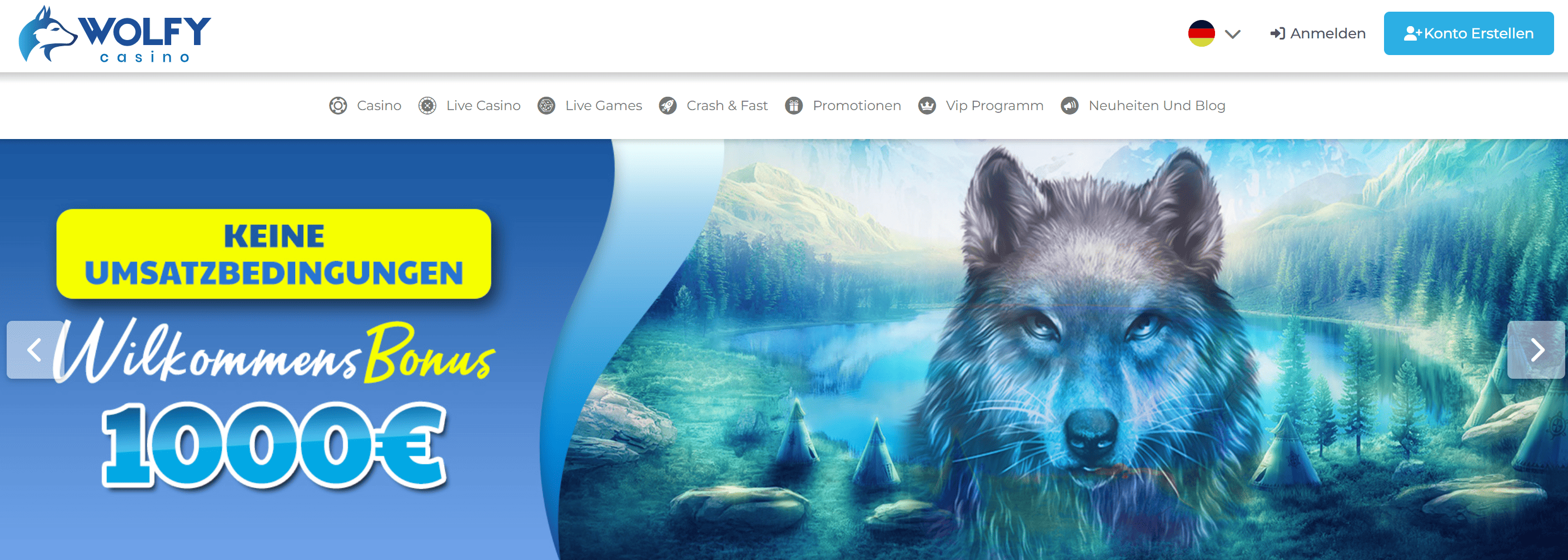 Wolfy Casino Screenshot